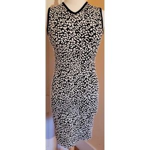 Daniela Corte Knit Leopard Black White Dress